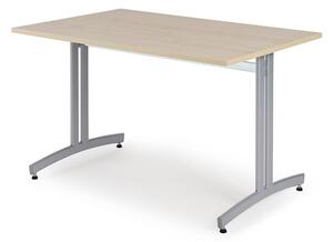 AJ Produkty Stůl SANNA, 1200x800x720 mm, stříbrná/bříza