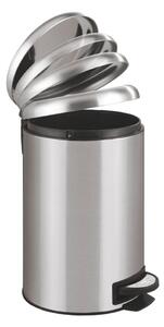 Pedálový odpadkový koš ve stříbrné barvě Wenko Leman, 12 l