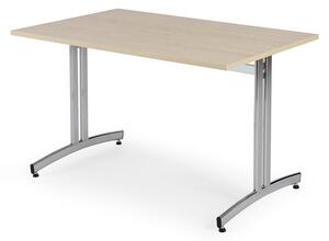 AJ Produkty Stůl SANNA, 1200x800x720 mm, chrom/bříza
