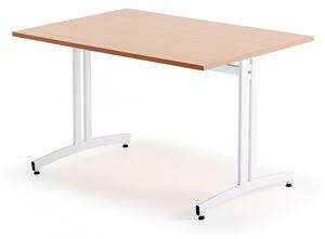 AJ Produkty Stůl SANNA, 1200x800x720 mm, bílá/buk