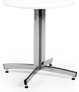 AJ Produkty Kulatý stůl SANNA, Ø700x720 mm, chrom/bílá