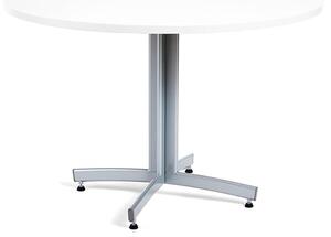 AJ Produkty Kulatý stůl SANNA, Ø1100x720 mm, stříbrná/bílá