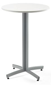 AJ Produkty Barový stůl SANNA, Ø700x1050 mm, stříbrná/bílá
