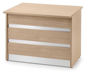 AJ Produkty Recepční pult INVITE, nízký, 1000x800x750 mm, dub