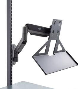 AJ Produkty Držák na monitor k dílenskému stolu ROBUST/SOLID/VERVE, vč. police na klávesnici, nastavitelné ramen