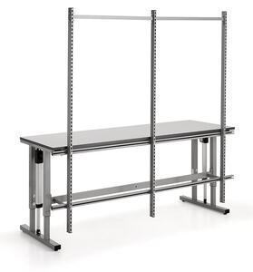 AJ Produkty Zadní rám ke stolu MOTION s elektrickým polohováním, se 3 sloupky, 2000x600 mm