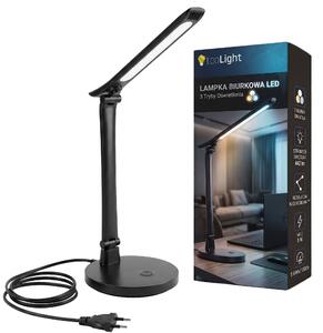 Toolight Toolight, JNH048-T, LED stolní lampa se 3 barvami světla, 5 W, černá, OSW-56240