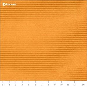 Oranžová rozkládací rohová manšestrová pohovka Kooko Home Jazz, pravý roh