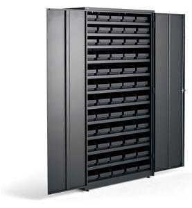 AJ Produkty Skříň s plastovými boxy REACH + SUPPLY, 60 boxů, 1900x1020x500 mm