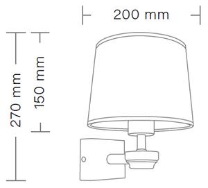 KANDELA - Nástěnná lampa SZPILKA 1