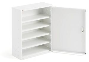 AJ Produkty Kovová skříňka SERVE, 580x470x205 mm, bílá