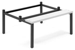 AJ Produkty Lavice k šatní skříňce, 900 mm, šedá, HPL