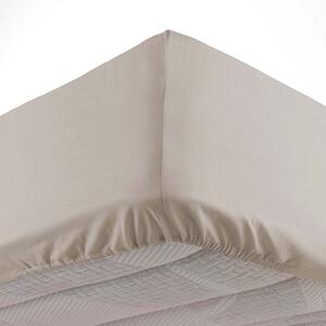 Béžové napínací prostěradlo z mikrovlákna 90x190 cm Oscar – douceur d'intérieur