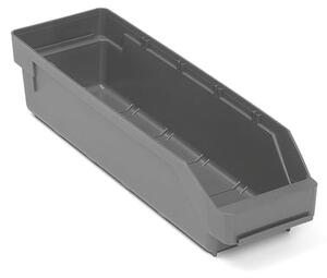 AJ Produkty Skladová nádoba REACH, 400x120x95 mm, recyklovaný plast, šedá