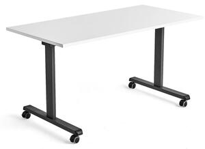 AJ Produkty Stůl INSTANT, sklápěcí deska, 1400x700 mm, antracitová, bílá