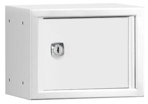 AJ Produkty Box na osobní věci CUBE, uzamykatelný, 150x200x150 mm, bílá/bílé dveře
