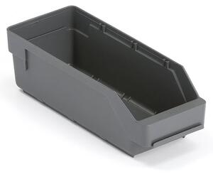 AJ Produkty Skladová nádoba REACH, 300x120x95 mm, recyklovaný plast, šedá