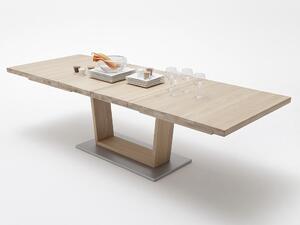 Rozkládací jídelní stůl z dubového masivu CANTANIA A dub bianco Velikost stolu 180x100
