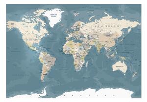 Fototapeta - Vintage mapa světa + zdarma lepidlo - 200x140