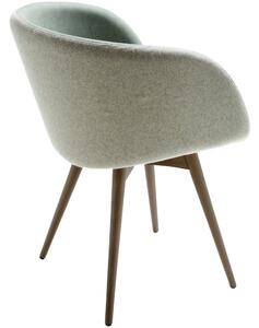MIDJ - Židle SONNY s dřevěnou podnoží a područkami