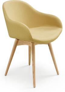 MIDJ - Židle SONNY s dřevěnou podnoží s područkami