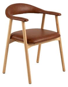 Jídelní židle z imitace kůže v koňakově hnědé a přírodní barvě v sadě 2 ks Addi – Actona
