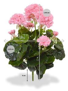 MF Umělá rostlina Pelargonie (40cm) růžová