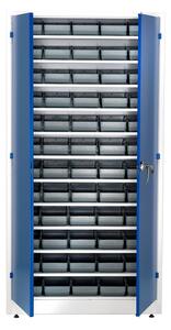 AJ Produkty Skříň s plastovými boxy REACH + STYLE, 1900x1000x400 mm, 60 boxů