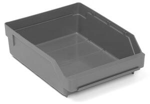 AJ Produkty Skladová nádoba REACH, 300x240x95 mm, recyklovaný plast, šedá