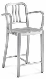 EMECO - Nízká barová židle s područkami NAVY