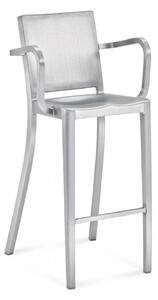 EMECO - Barová židle s područkami HUDSON