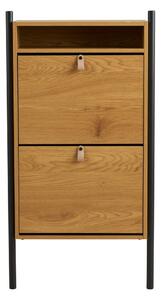 Výklopný botník v dekoru dubu v přírodní barvě 62x118x26 cm Barco – House Nordic