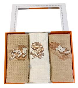 Utěrky na nádobí vaflové Bread 3ks 40x60cm TiaHome