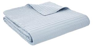 Modrý prošívaný přehoz 230x220 cm Quilted Lines – Bianca