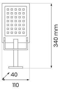 LED Solární reflektor se senzorem ADIK LED/1,2W/3,7V 1200 mAh 6500K IP44