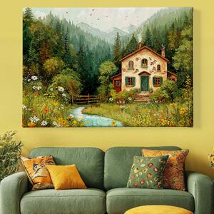 Obraz na plátně - Wald im Sulzach FeelHappy.cz Velikost obrazu (šířka x výška): 40 x 30 cm