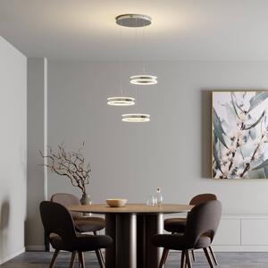 Závěsná LED lampa Lyani, 3 kruhy, různá výška