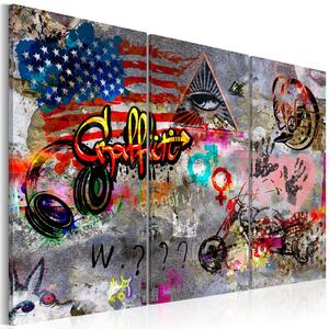 Obraz - Americké graffiti 90x60