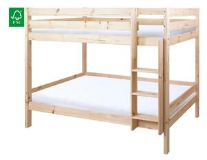 HezkýNábytek.cz Dětská patrová postel 90 cm Braceaba (smrk masiv) (s roštem). 1116246
