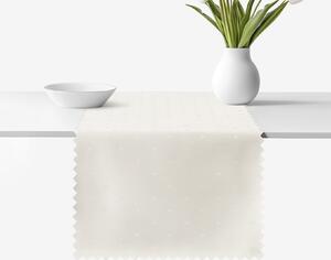 Goldea sváteční běhoun na stůl teflonový - smetanový s lesklými obdélníčky 35x120 cm