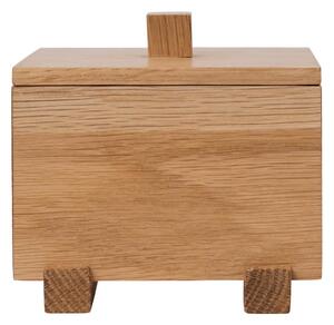 Dřevěný box s víkem Moku Natural Oak