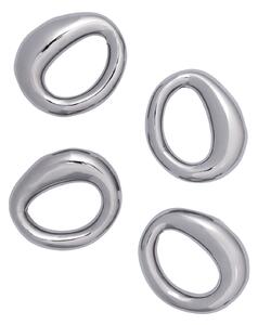 Kroužky na ubrousky Orrith Silver – set 4 ks