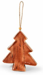 Závěsná vánoční ozdoba GLAZE TREE 16 cm, hnědá