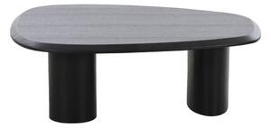 Černý konferenční stolek s deskou v dekoru jasanového dřeva 78x96 cm Tirano – House Nordic