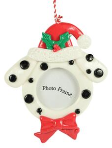 Vánoční ozdoba fotorámeček BEST FRIEND 12 cm, pes