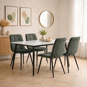 Jídelní set 4x židle + stůl 140 cm AVENBERG EMERALD