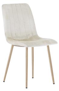 Béžová sametová židle LAVA CAMEL BEIGE