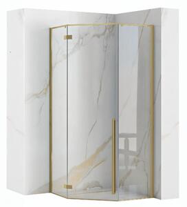 Sprchový kout REA DIAMOND 90x90 BRUSH GOLD