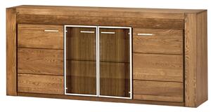Szynaka Komoda Velvet II 49 201 cm z masivu s LED osvětlením dub Rustikal