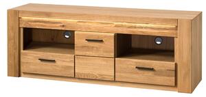 Szynaka Televizní stolek Velvet II 25 161 cm z masivu s LED osvětlením dub přírodní